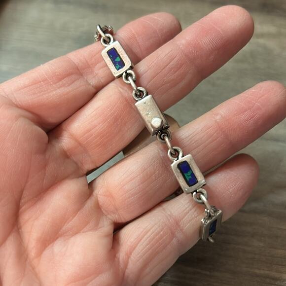 Vintage Taxco Sterling Silver 925 Opal Inlay Mayan Calendar  Vintage Taxco Sterling Silver 925 Opal Inlay Mayan Calendar Bracelet #A31. TA-48
